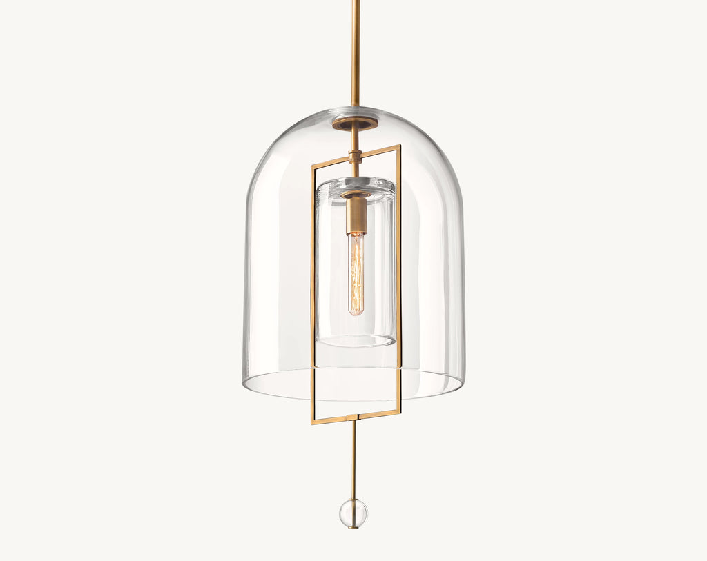 15 Inch Bell Glass Pendant Light - Fulcrum