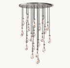 47 Inch Raindrop Glass Round Chandelier – Ava