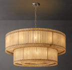 60 Inch Alabaster Two-Tier Chandelier - San Marco