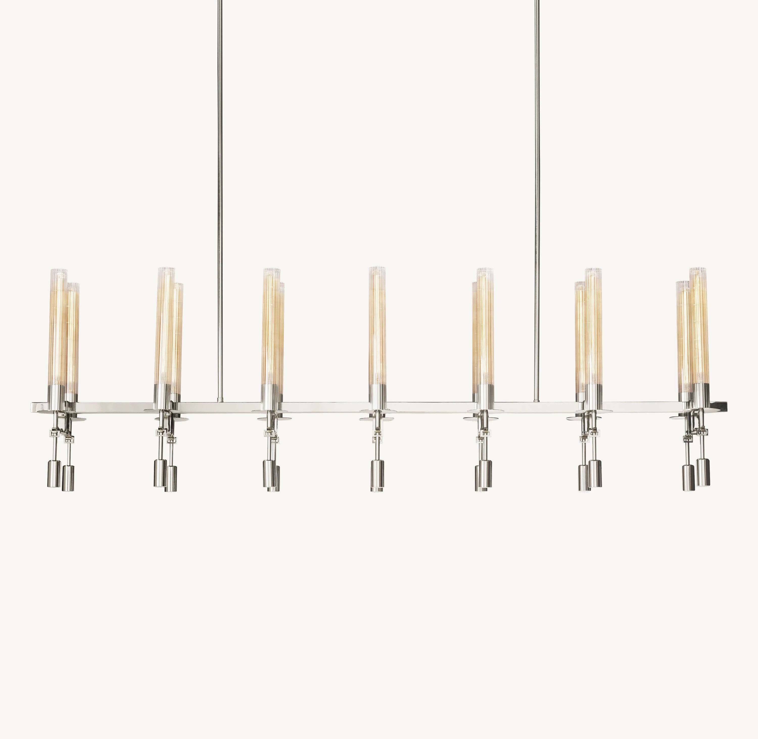 66 Inch Candle Linear Chandelier - Fontanelle