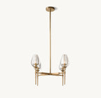 27 Inch Torchiere Crystal Arm Chandelier - Tulip