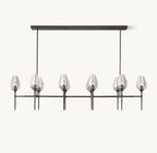 65 Inch Torchiere Crystal Linear Chandelier - Tulip