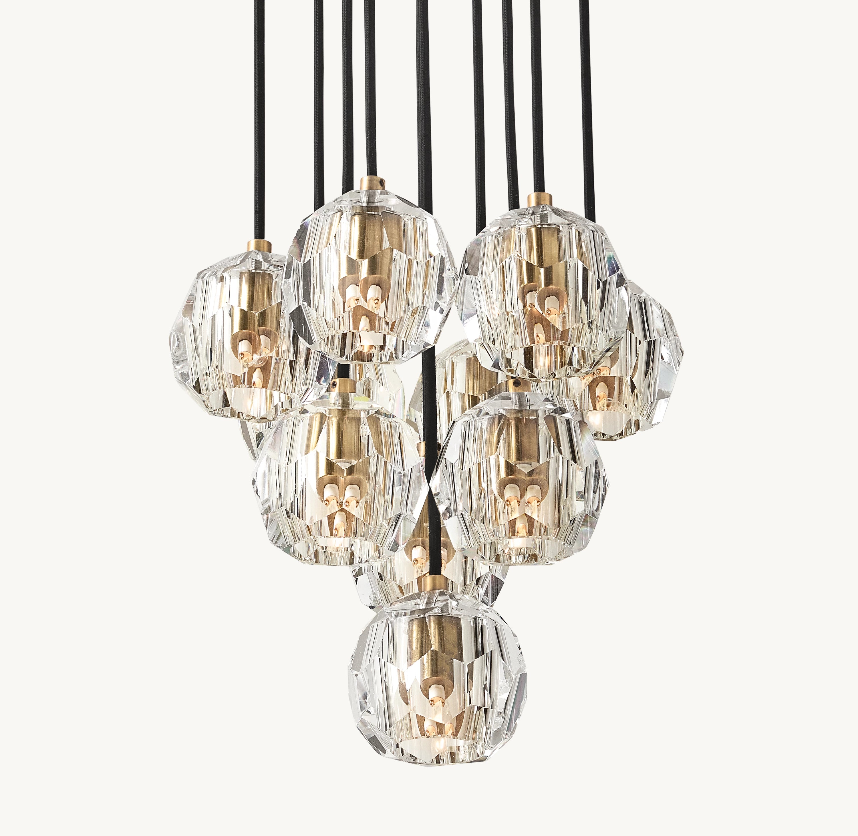 14 Inch Crystal Cluster Chandelier – Boule