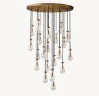47 Inch Raindrop Glass Round Chandelier – Ava
