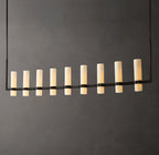 69 Inch Cylindrical Milk Glass Linear Chandelier - Ravelle