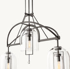 48 Inch Bell Glass Linear Chandelier - Fulcrum