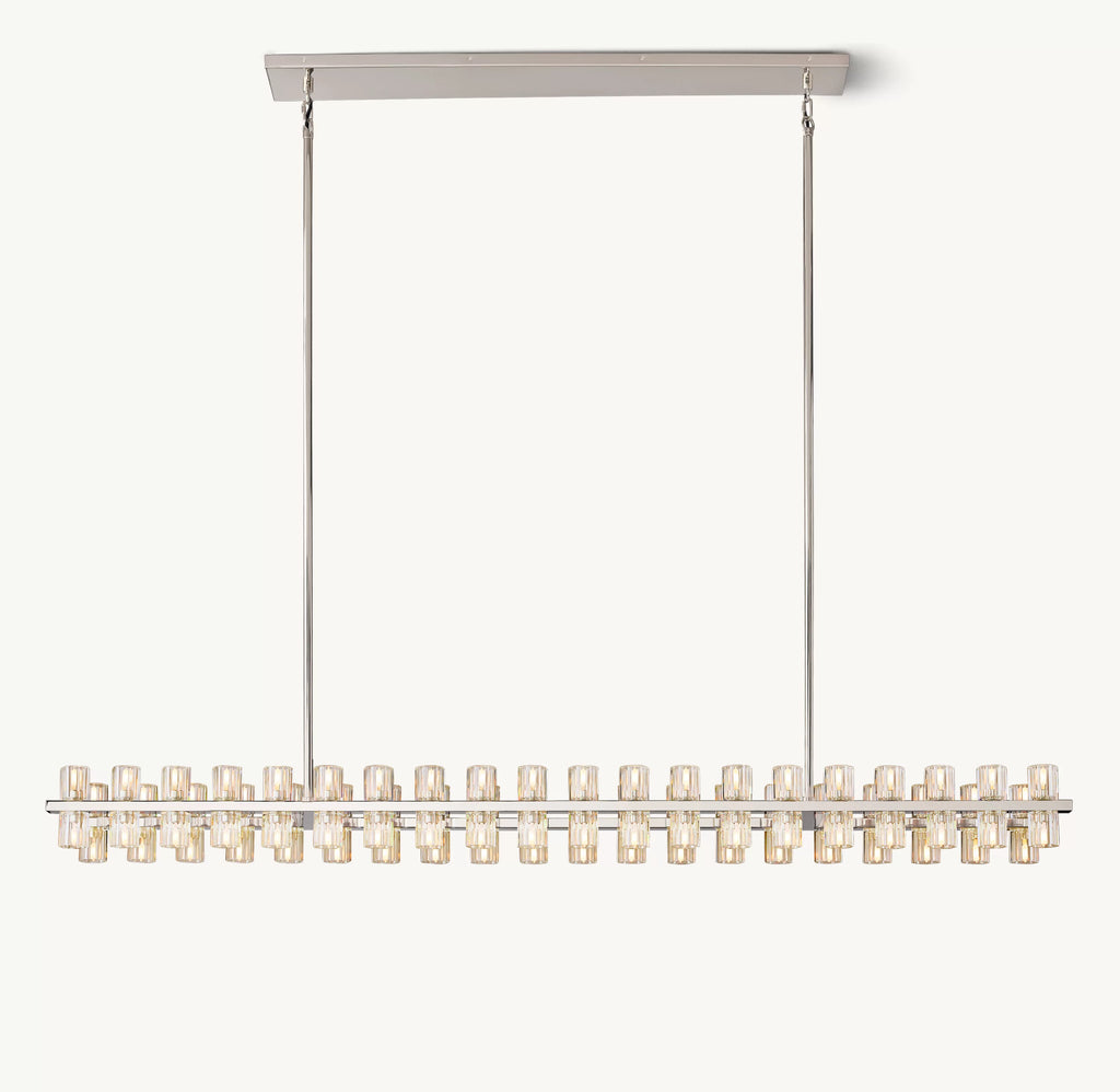 72 Inch Hexagonal Crystal Linear Chandelier – Arcachon