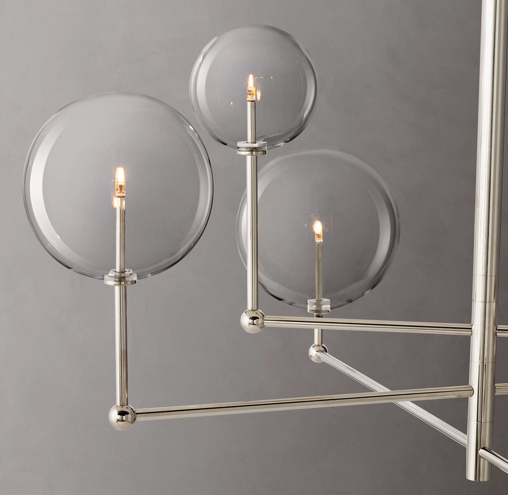 46 Inch Sputnik Globe Glass Chandelier - Mobile