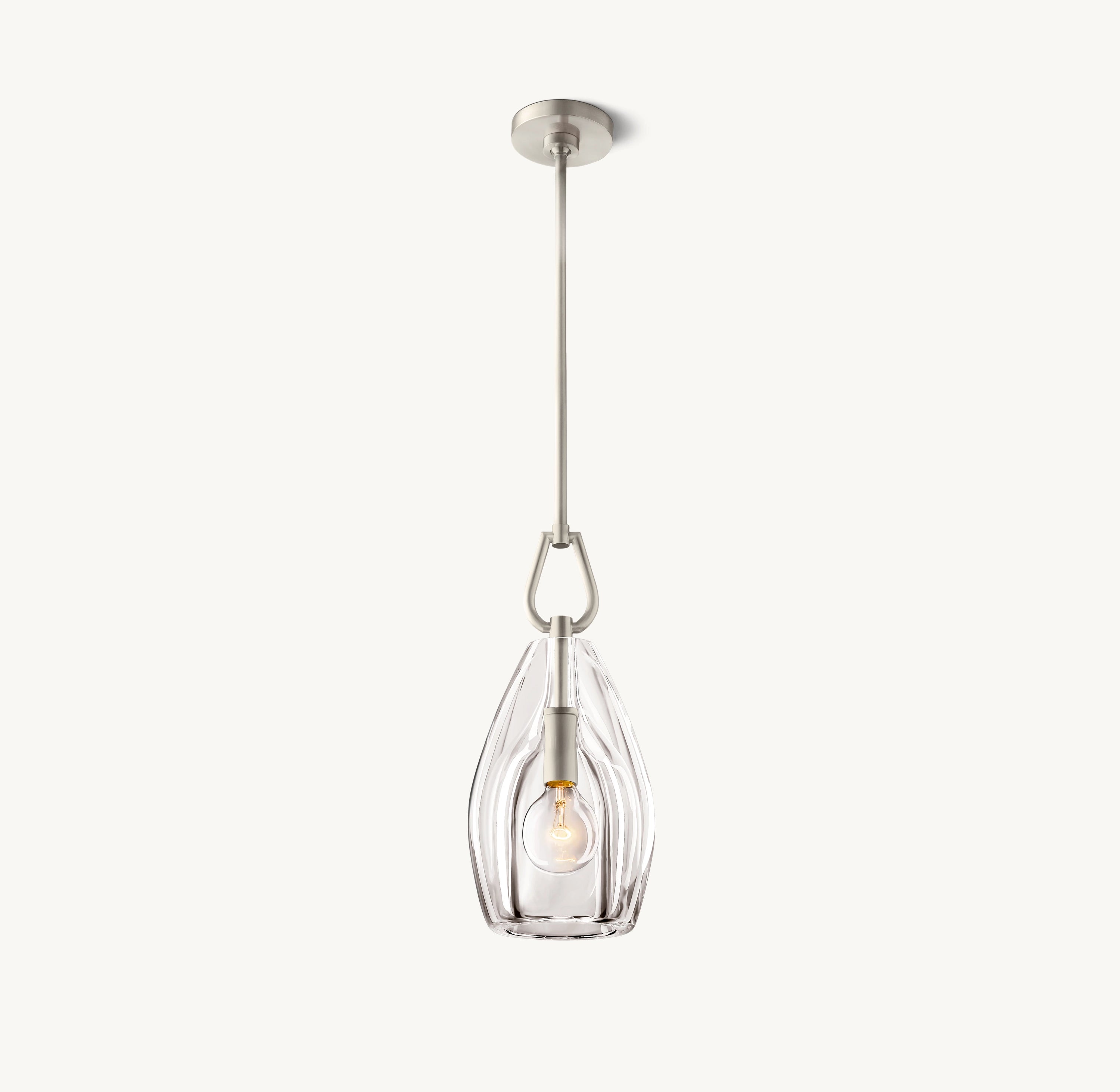 6 Inch Flute Crystal Pendant Light - Botanist