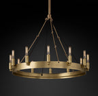 26 Inch Vintage Filament Tube Candle Round Chandelier - Camino