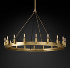 38 Inch Vintage Filament Tube Candle Round Chandelier - Camino