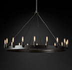 50 Inch Vintage Filament Tube Candle Round Chandelier - Camino