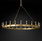 63 Inch Vintage Filament Tubular Candle Round Chandelier - Camino