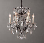 18 Inch Candelabra Crystal Chandelier - Rococo