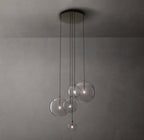 28 Inch Blown Glass Globe Cluster Chandelier - Mobile