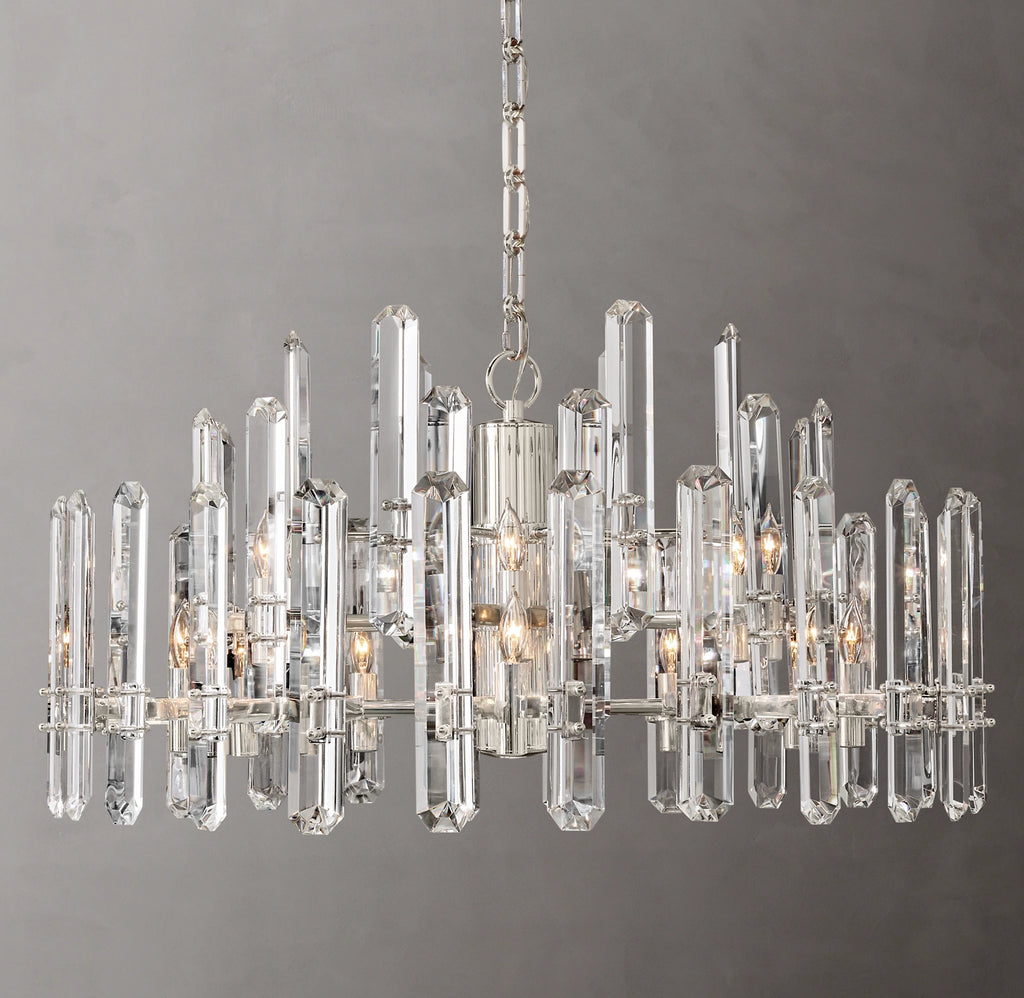 36 Inch Candelabra Crystal Chandelier - Bonnington