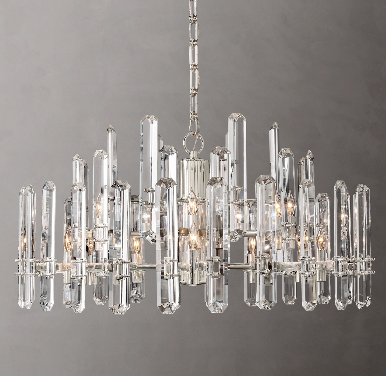 36 Inch Candelabra Crystal Chandelier - Bonnington