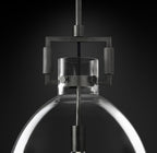 14 Inch Clear Glass Dome Pendant Light - Machinist