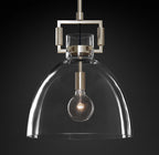 14 Inch Clear Glass Dome Pendant Light - Machinist