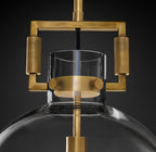 14 Inch Clear Glass Globe Pendant Light - Machinist