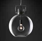 14 Inch Clear Glass Globe Pendant Light - Machinist