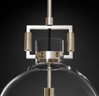 14 Inch Clear Glass Globe Pendant Light - Machinist