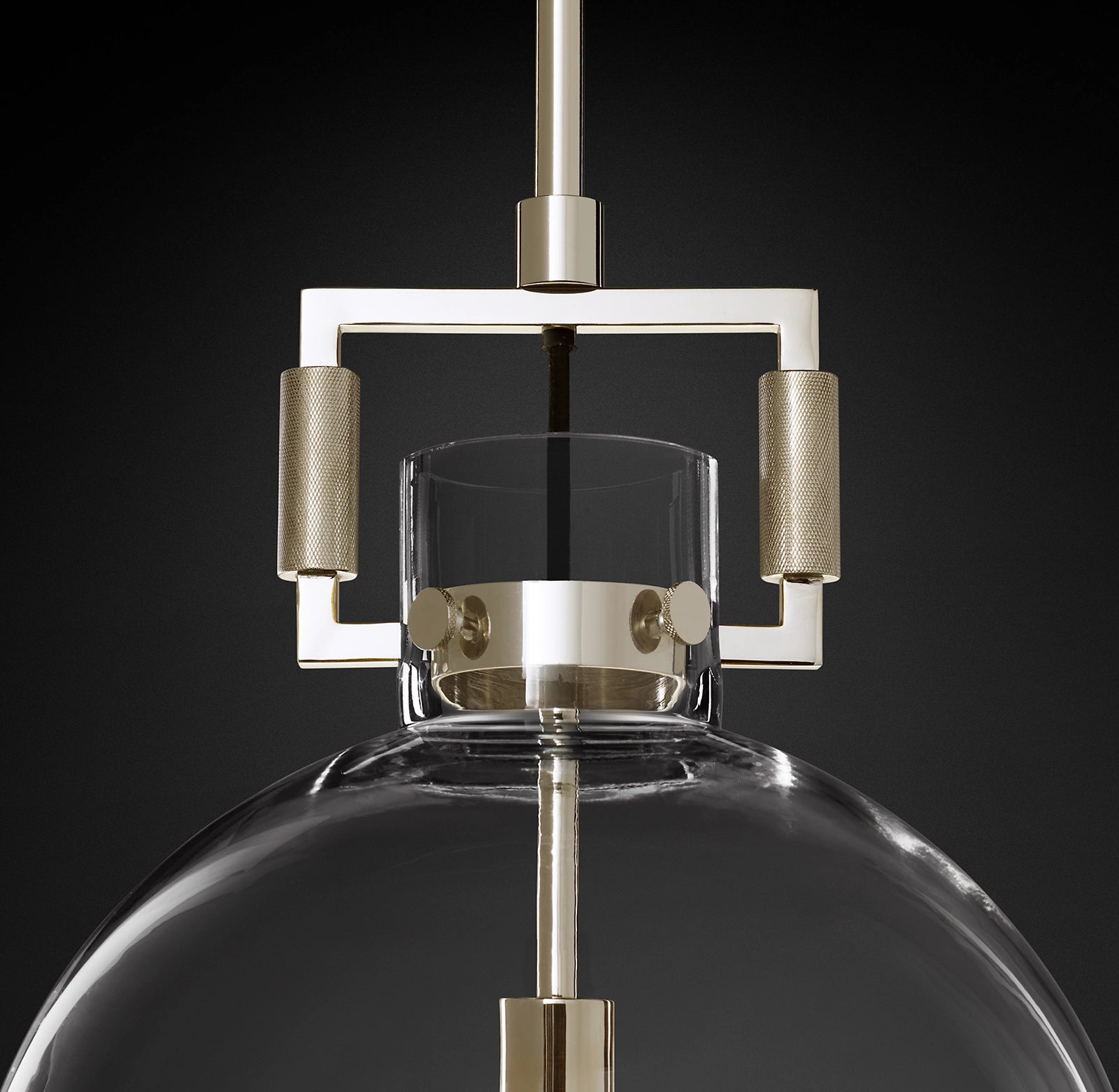 14 Inch Clear Glass Globe Pendant Light - Machinist