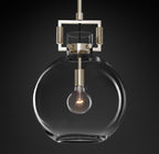 14 Inch Clear Glass Globe Pendant Light - Machinist