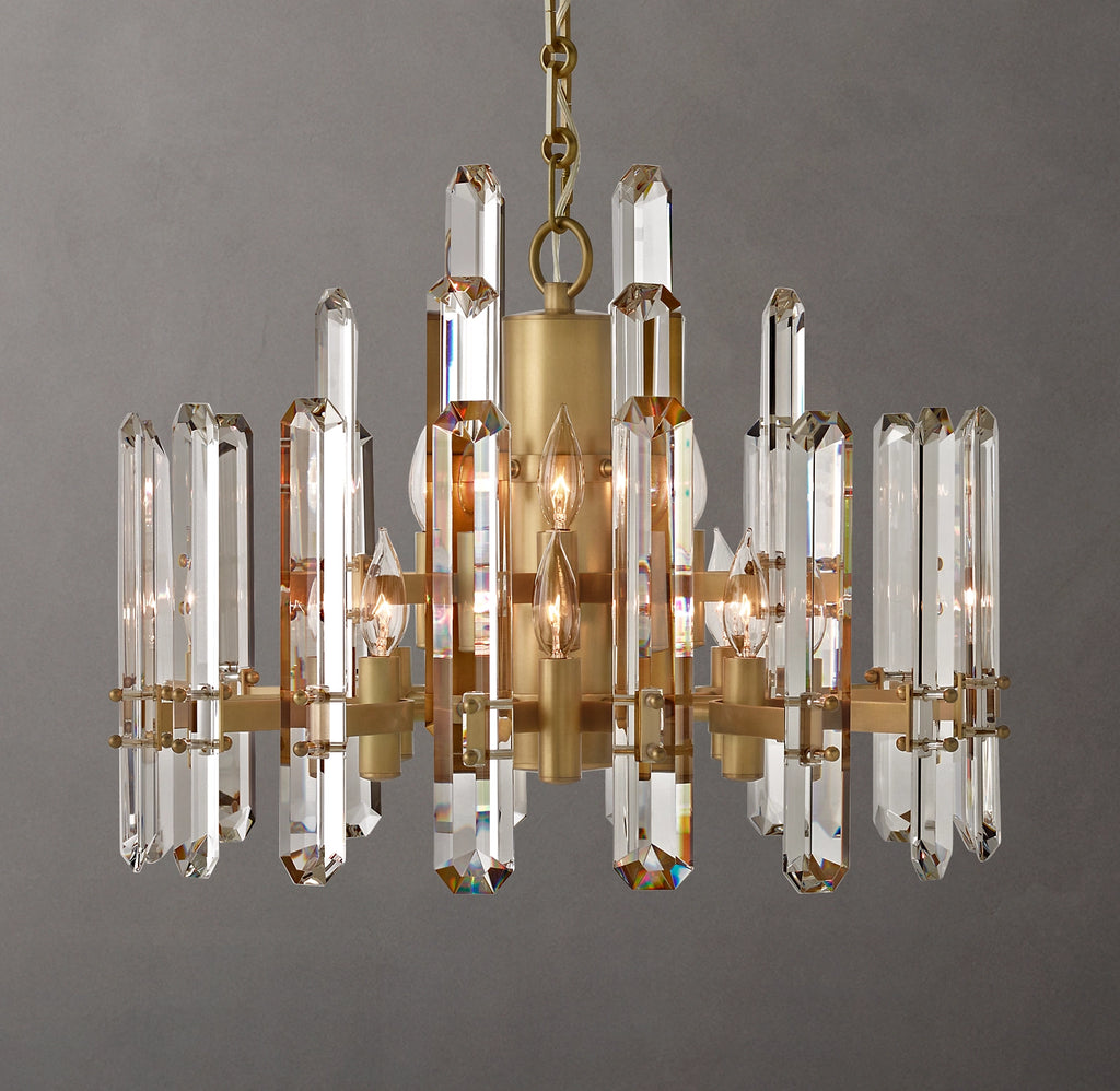 24 Inch Candelabra Crystal Chandelier - Bonnington