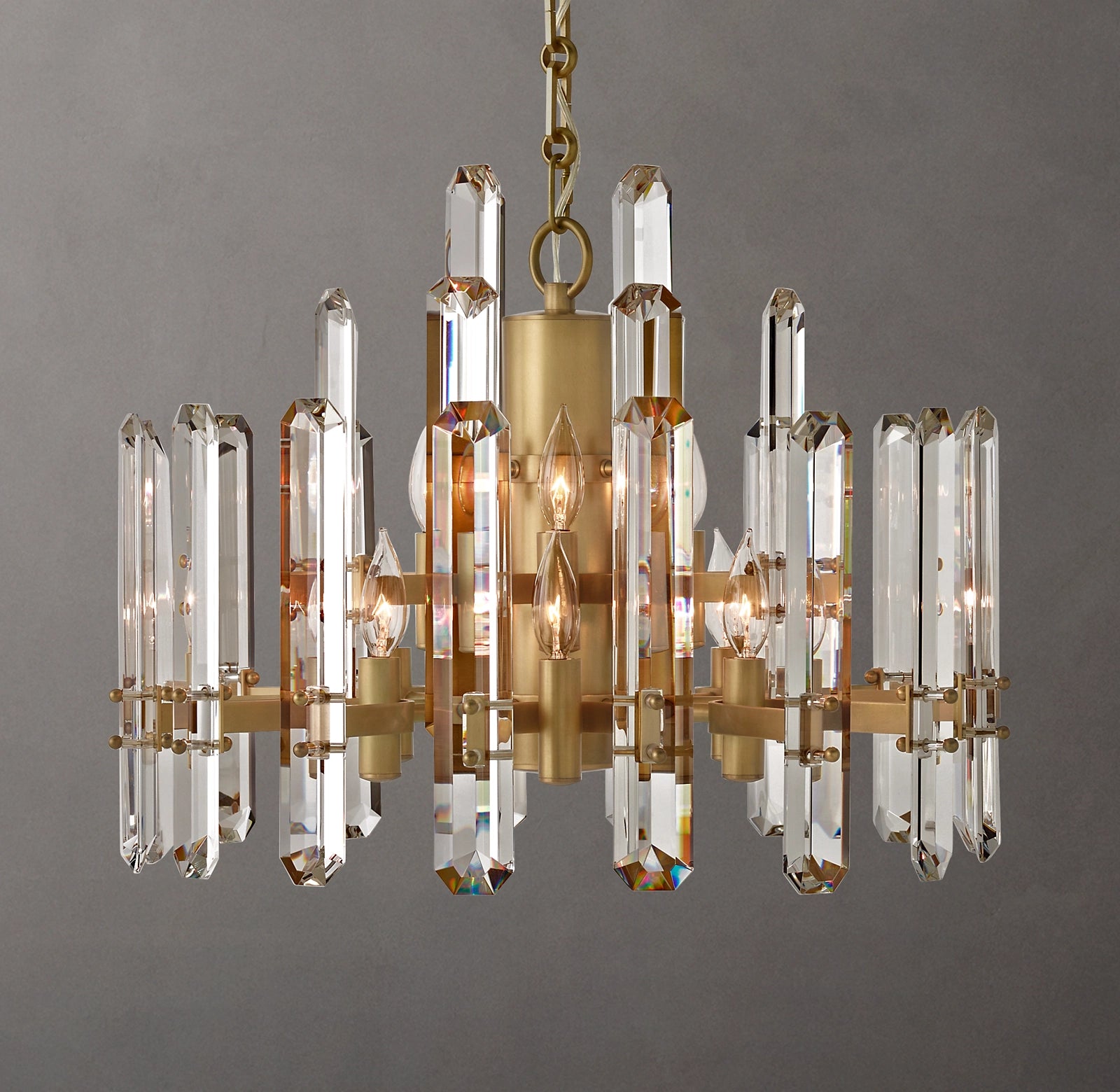 24 Inch Candelabra Crystal Chandelier - Bonnington