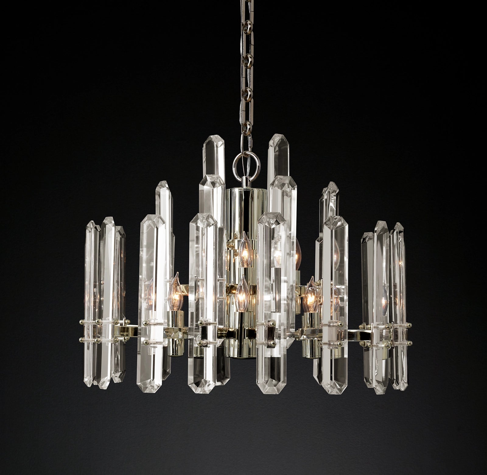 24 Inch Candelabra Crystal Chandelier - Bonnington