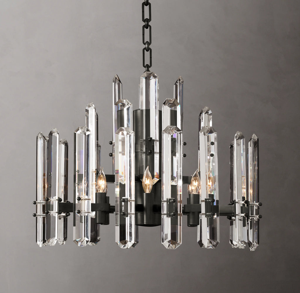 24 Inch Candelabra Crystal Chandelier - Bonnington