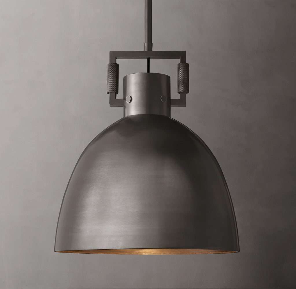 18 Inch Metal Dome Pendant Light - Machinist