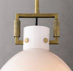 18 Inch Milk Glass Dome Pendant Light - Machinist