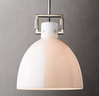18 Inch Milk Glass Dome Pendant Light - Machinist