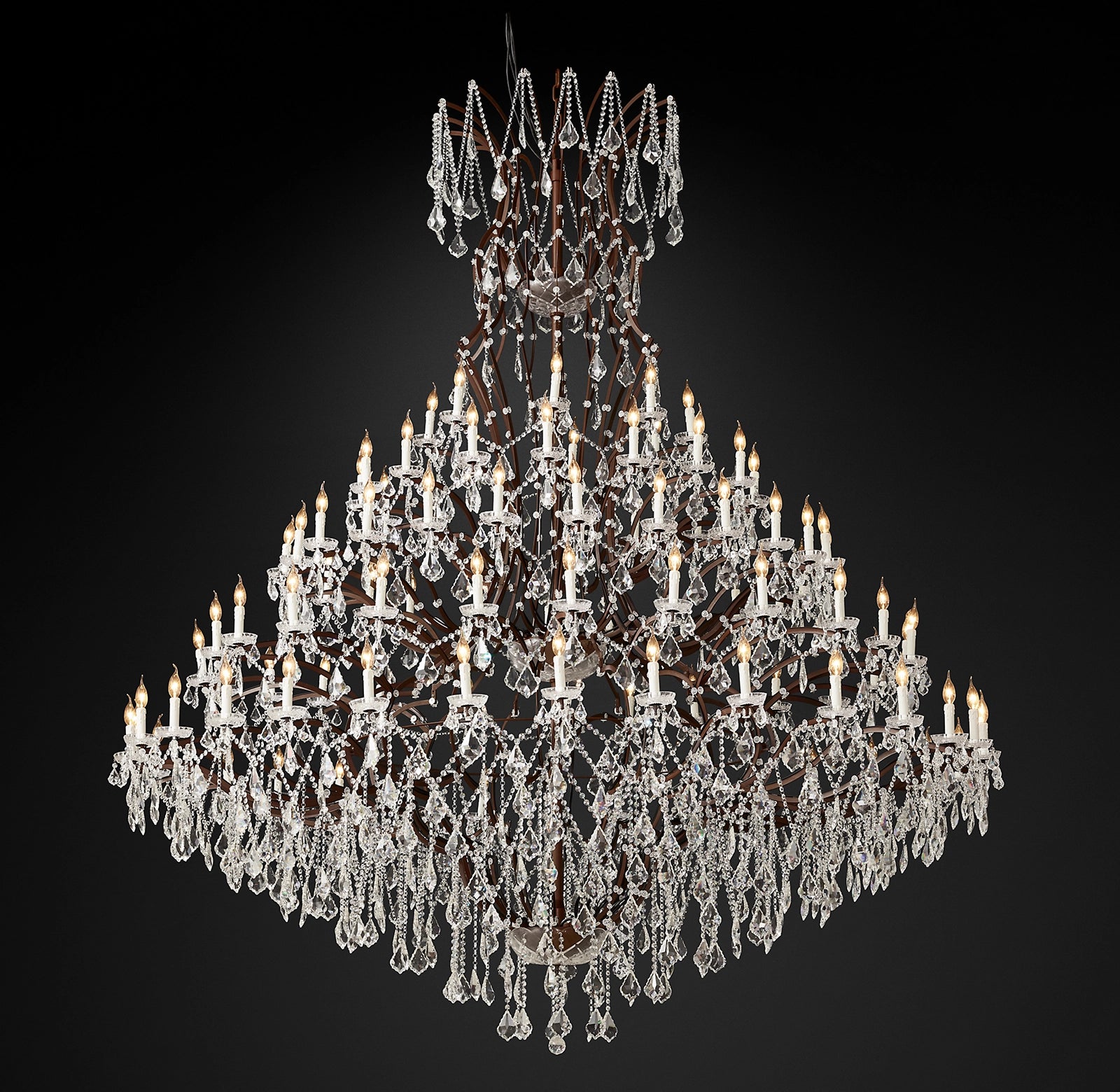 101 Inch Candelabra Crystal Chandelier - Rococo