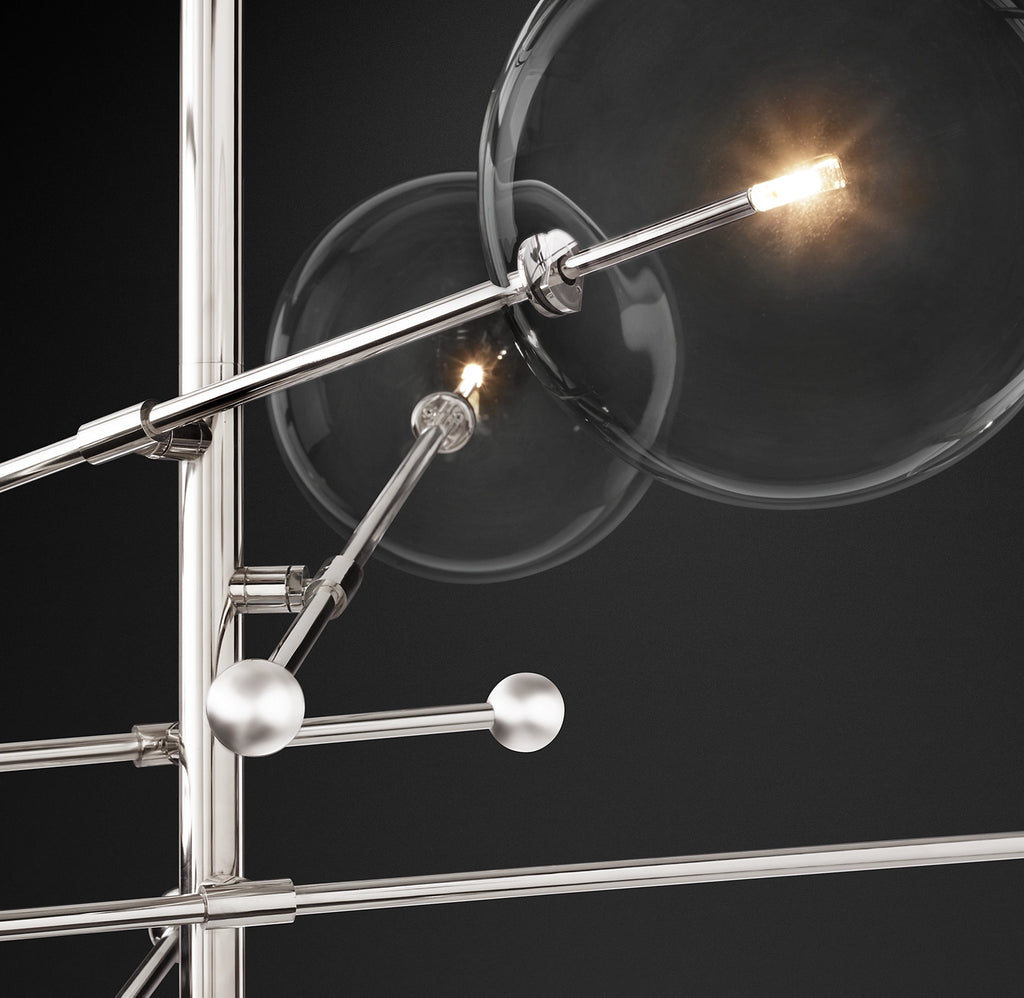 55 Inch Sputnik Globe Glass Chandelier - Mobile