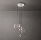 28 Inch Blown Glass Globe Cluster Chandelier - Mobile