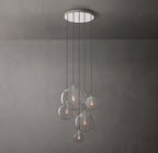 28 Inch Blown Glass Globe Cluster Chandelier - Mobile