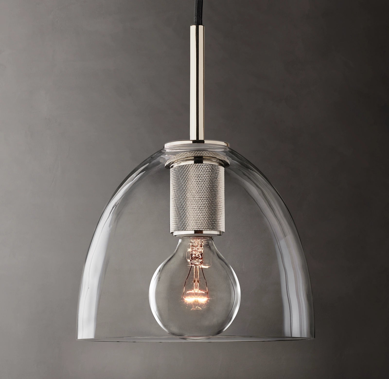8 Inch Bell Glass Pendant Light - Utilitaire