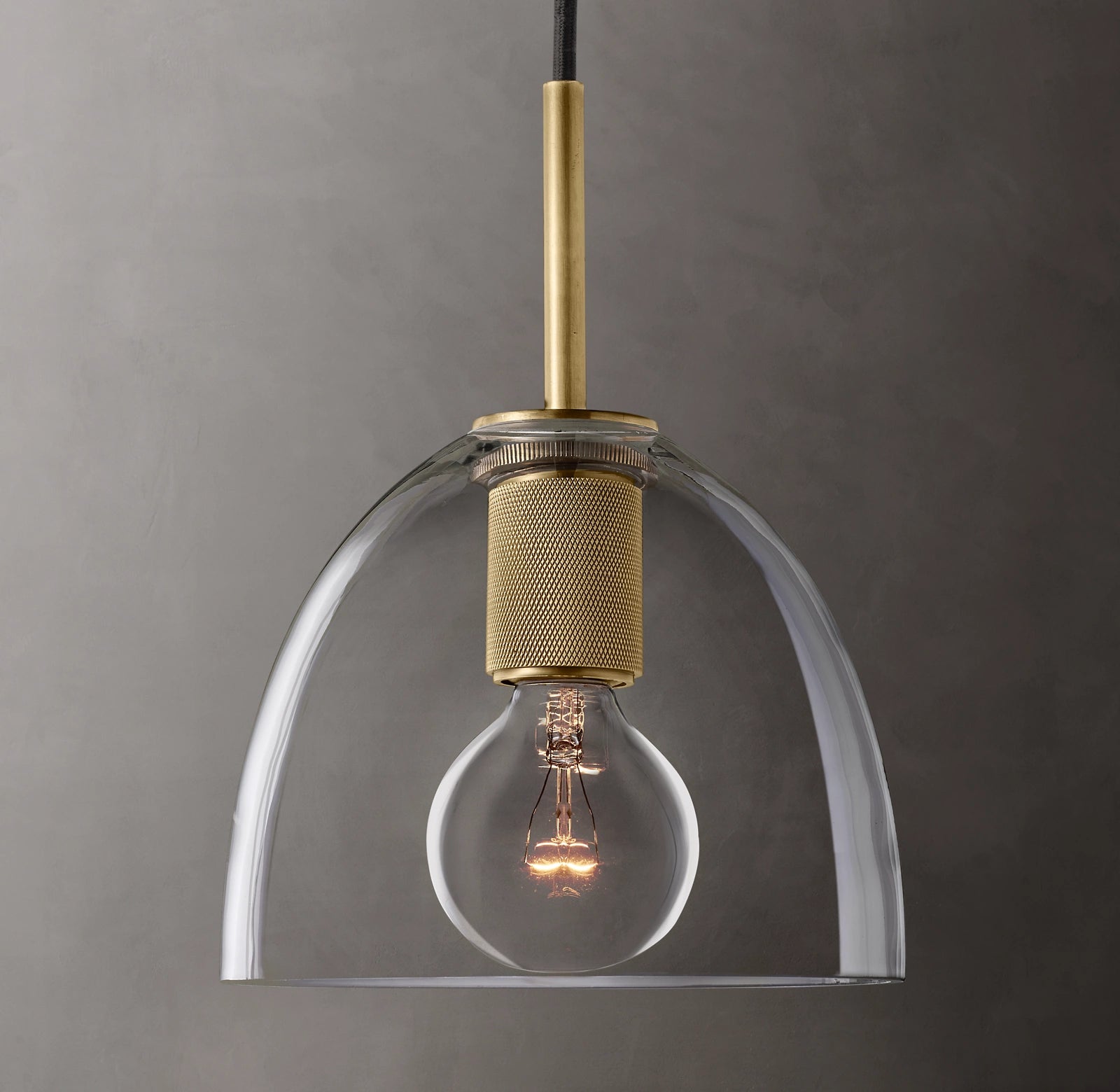8 Inch Bell Glass Pendant Light - Utilitaire