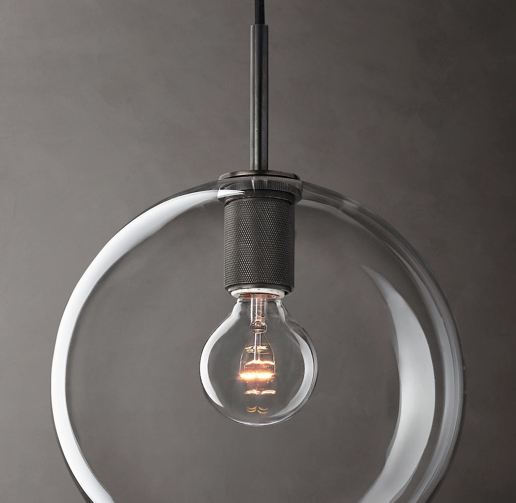 11 Inch Globe Glass Pendant Light - Utilitaire