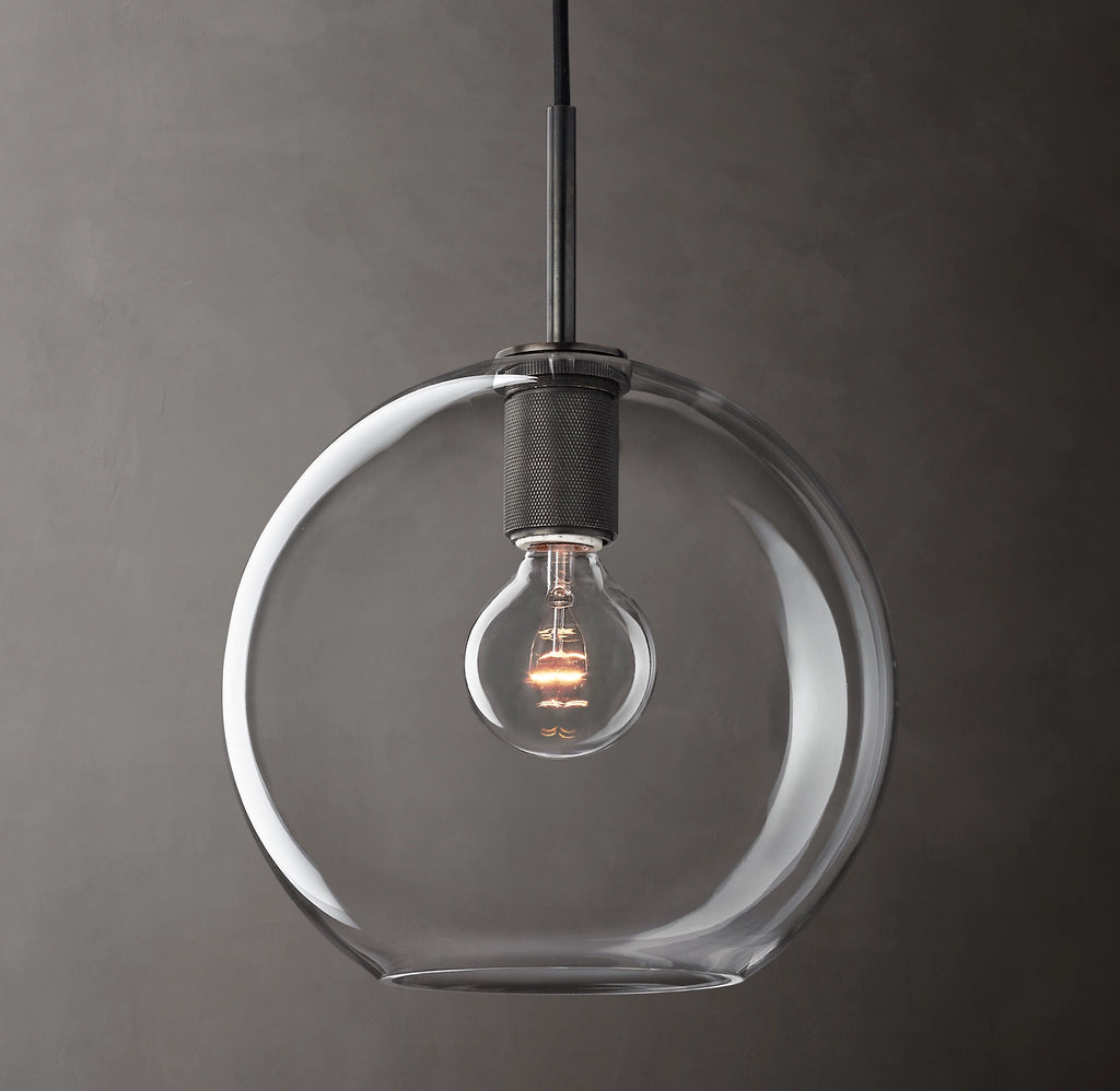 11 Inch Globe Glass Pendant Light - Utilitaire