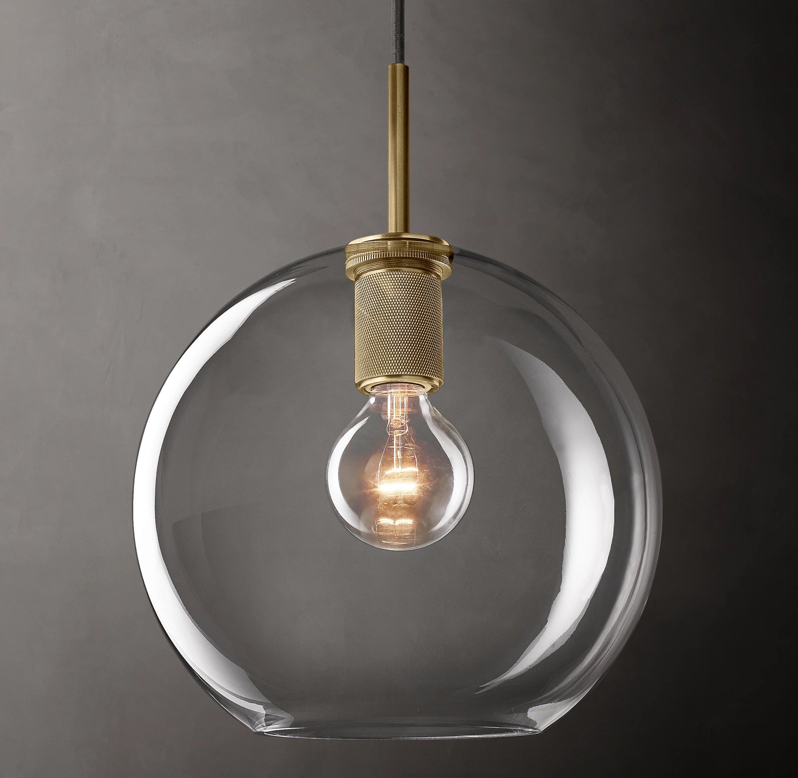 11 Inch Globe Glass Pendant Light - Utilitaire