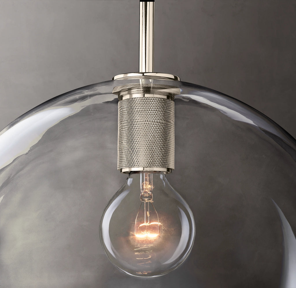 14 Inch Globe Glass Pendant Light - Utilitaire