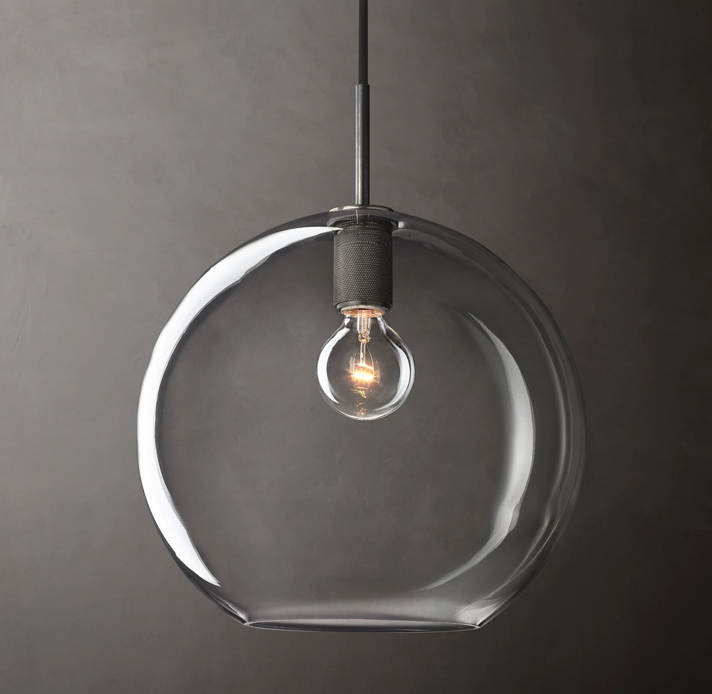 14 Inch Globe Glass Pendant Light - Utilitaire