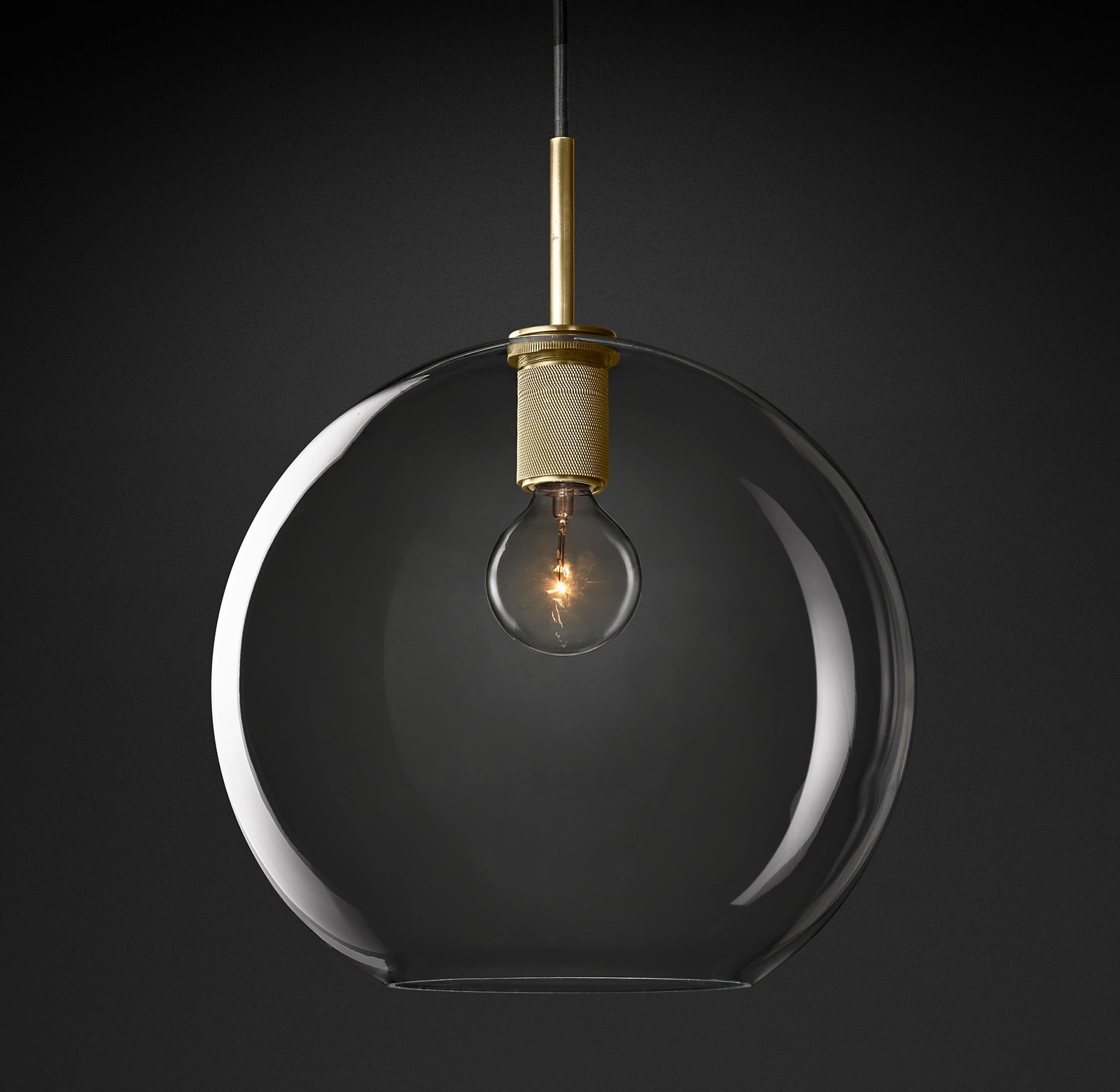 14 Inch Globe Glass Pendant Light - Utilitaire