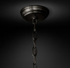 37 Inch Ribbed Glass Round Chandelier - San Marco