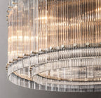 37 Inch Ribbed Glass Round Chandelier - San Marco