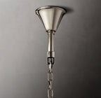 37 Inch Ribbed Glass Two-Tier Chandelier - San Marco